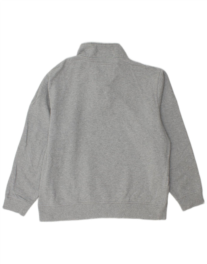 CREW CLOTHING Womens Zip Neck Sweatshirt Jumper UK 20 2XL Grey Cotton