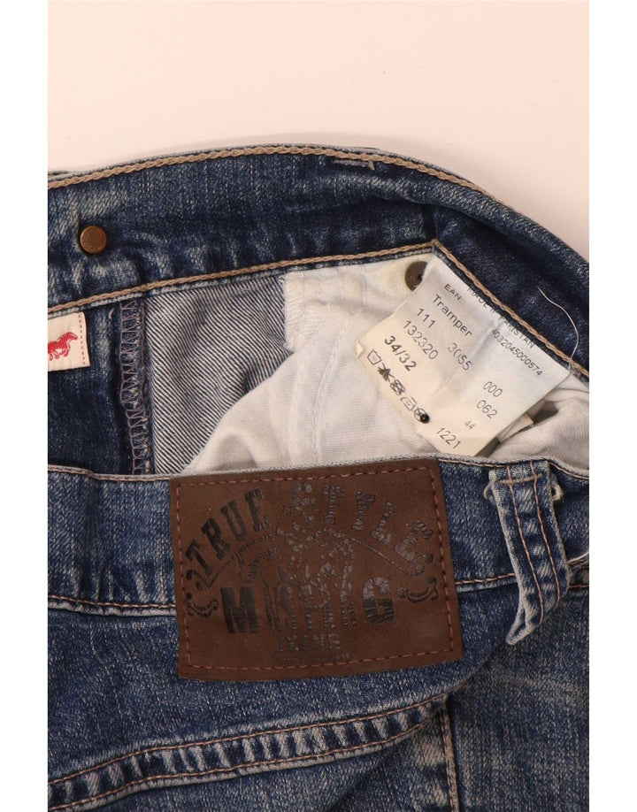 Mustang Mens Tramper Straight Jeans W34 L29 Blue Cotton
