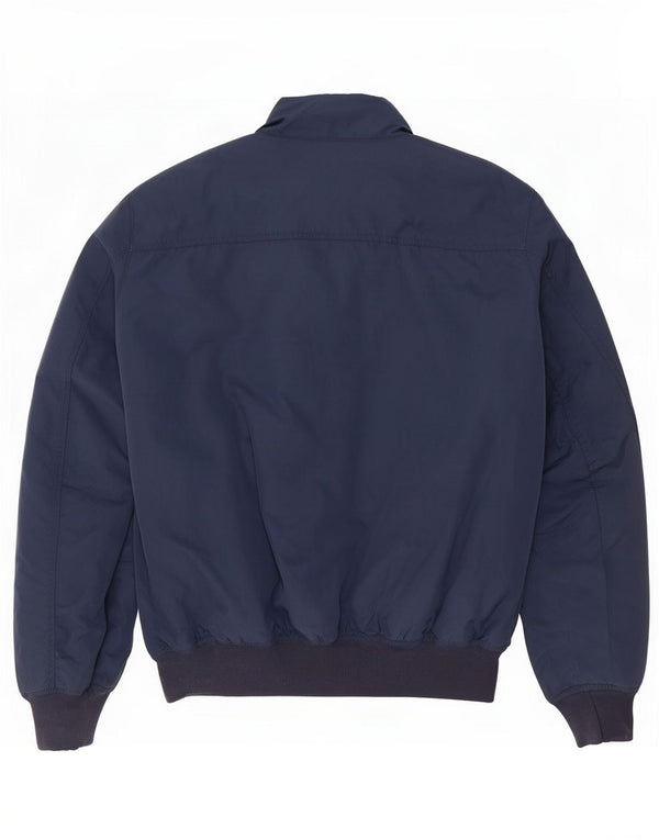 Napapijri Mens Geographic Bomber Jacket UK 40 Large Navy Blue Polyester