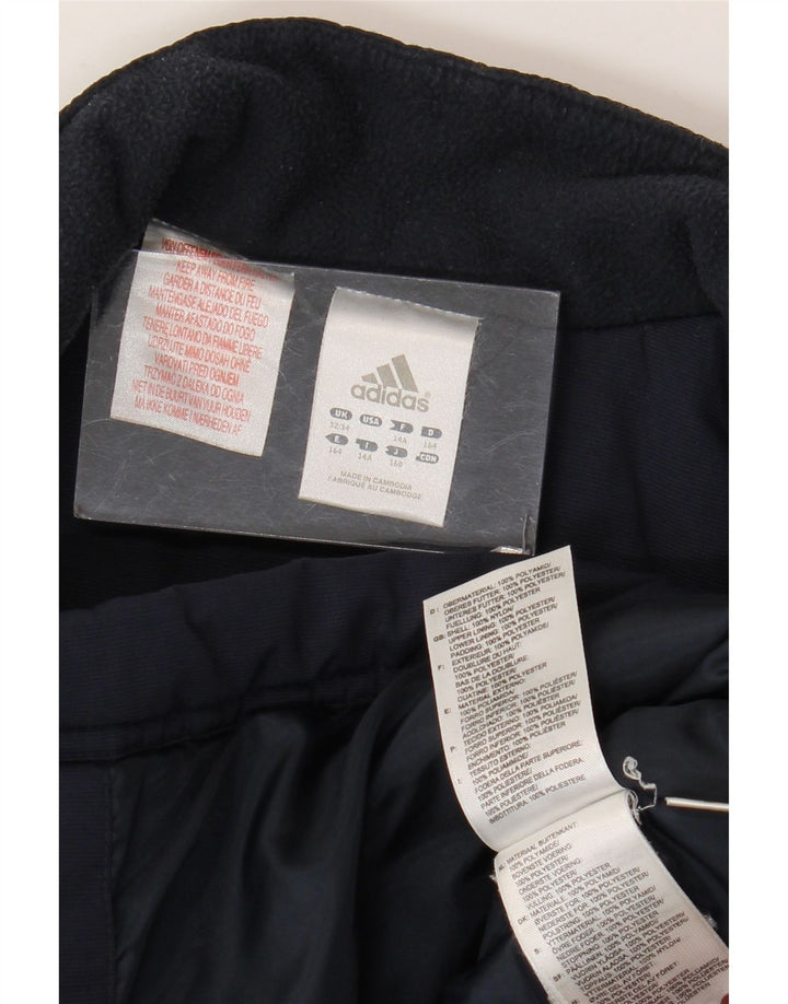 Adidas Boys Graphic Windbreaker Jacket 13-14 Years Navy Blue Polyamide