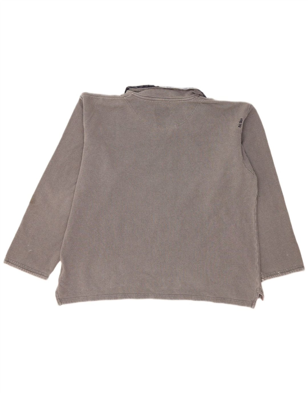 Fat Face Mens Zip Neck Sweatshirt Jumper Large Grey Cotton