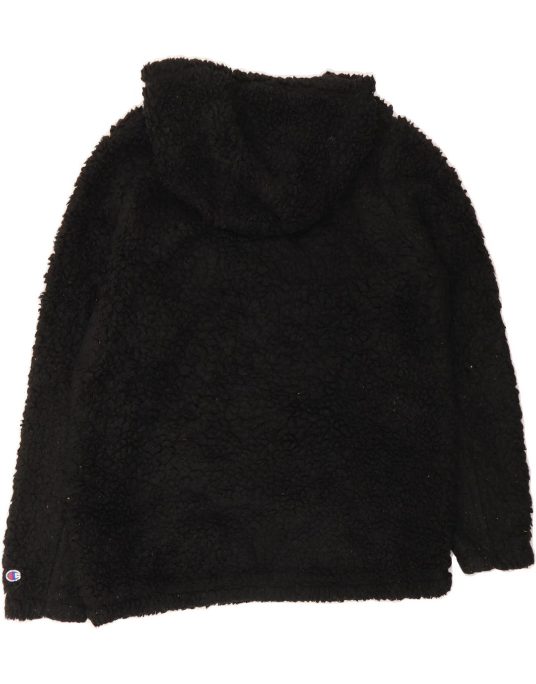 CHAMPION Mens Hooded Fleece Jumper Medium Black Polyester Vintage Champion and Second-Hand Champion from Messina Hembry 