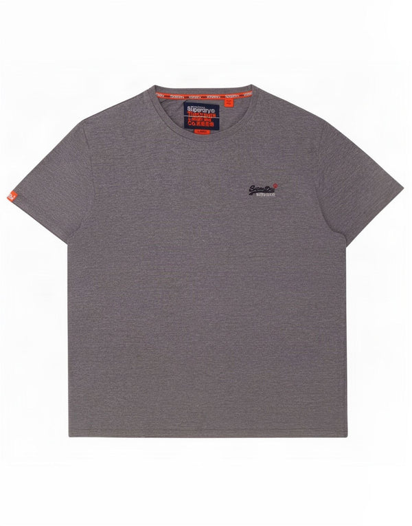 Superdry Mens T-Shirt Top Large Grey Cotton
