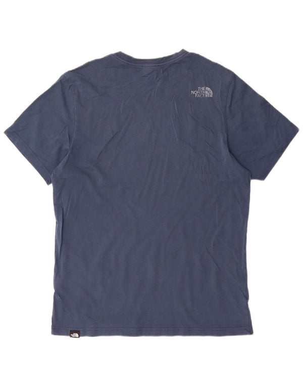 The North Face Mens Graphic T-Shirt Top Medium Blue Cotton