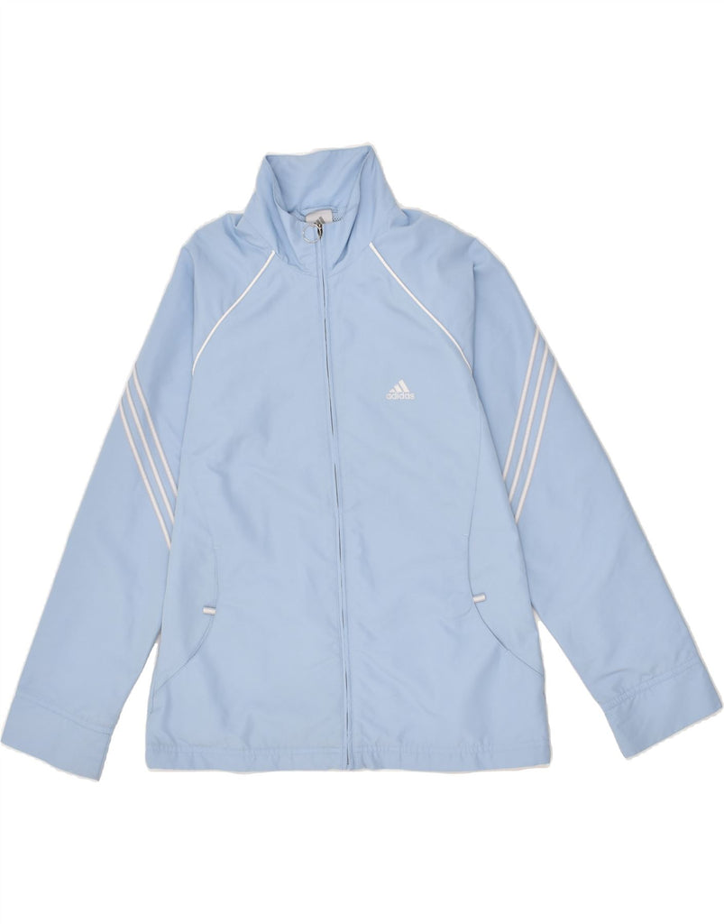 ADIDAS Womens Tracksuit Top Jacket UK 12 Medium Blue Polyester Vintage Adidas and Second-Hand Adidas from Messina Hembry 