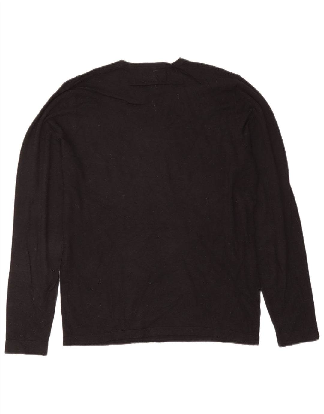 Zara Mens Crew Neck Jumper Sweater Medium Black