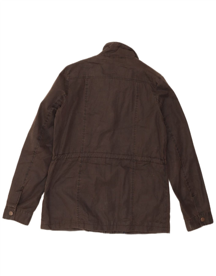 Fat Face Womens Waxed Cotton Jacket UK 10 Small Brown Cotton