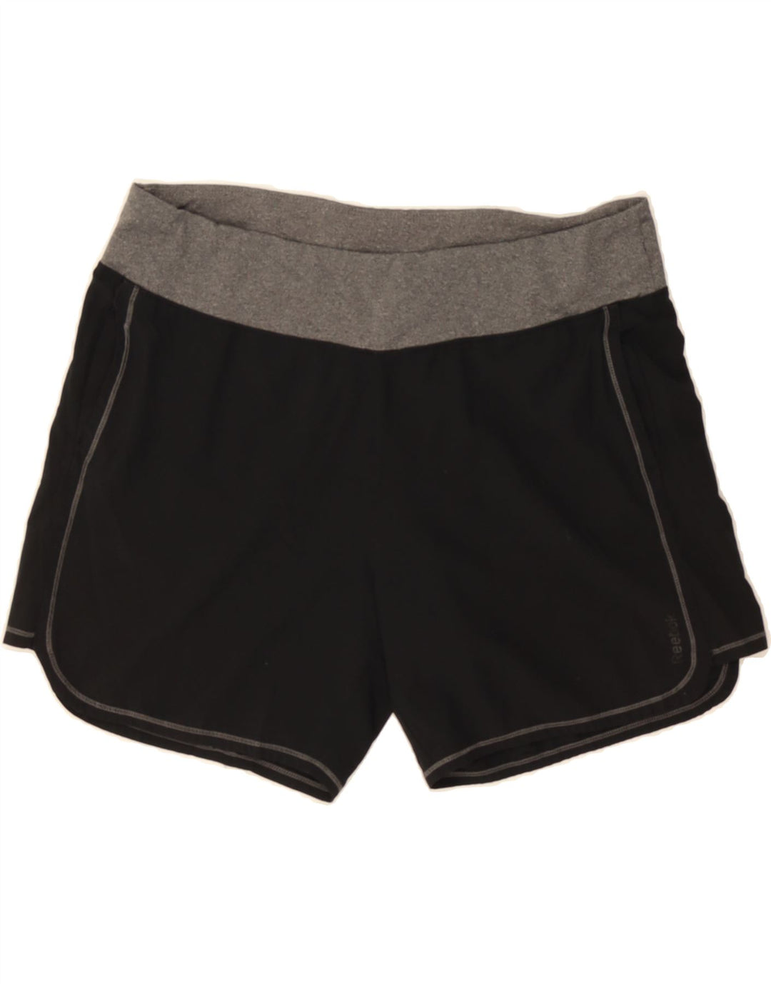 REEBOK Womens Sport Shorts UK 18 XL  Black Colourblock Polyester Vintage Reebok and Second-Hand Reebok from Messina Hembry 