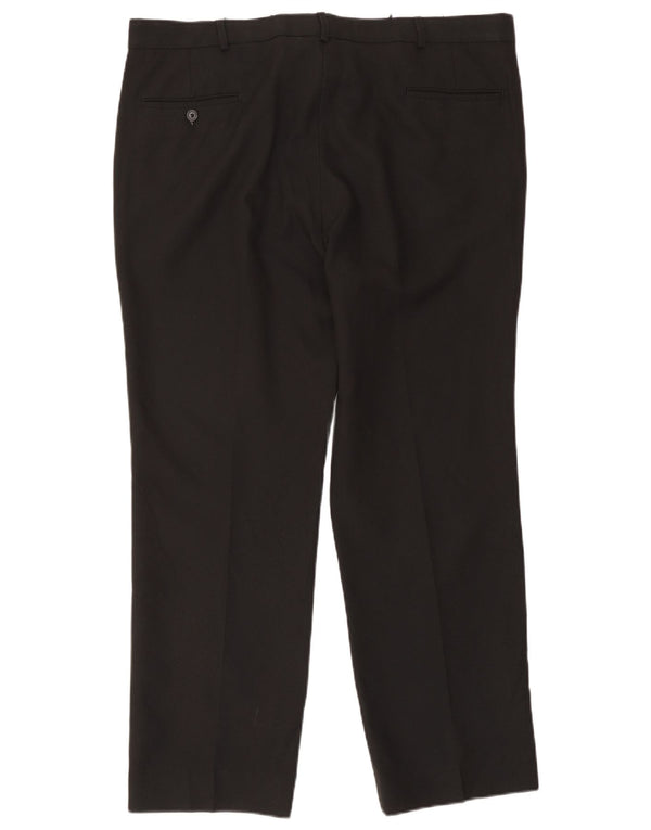 Farah Mens Straight Suit Trousers W42 L30 Black