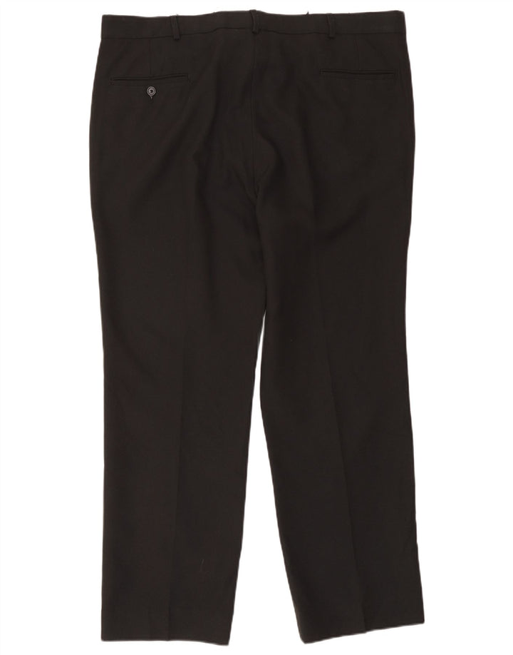 Farah Mens Straight Suit Trousers W42 L30 Black