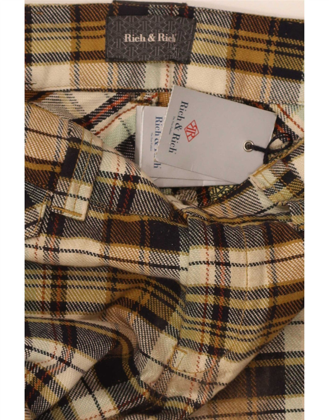 Vintage Womens Capri Riding Trousers IT 42 Medium W32 L19 Beige Plaid