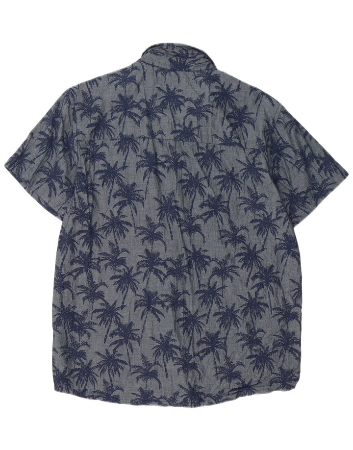 Mountain Warehouse Mens Short Sleeve Shirt Large Navy Blue Floral Hawaiian