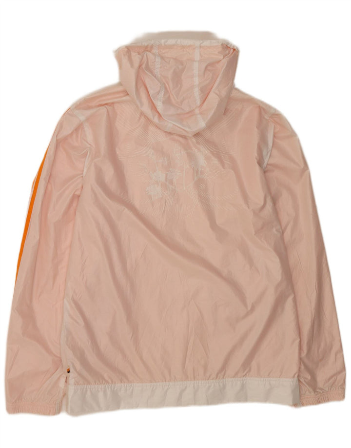 Adidas Mens Graphic Hooded Rain Jacket UK 38 Medium White Polyester