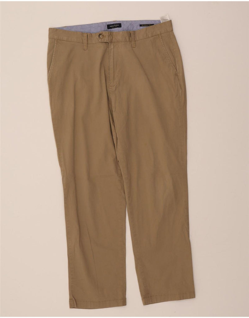 NAUTICA Mens Straight Chino Trousers W34 L28 Brown Cotton Vintage Nautica and Second-Hand Nautica from Messina Hembry 