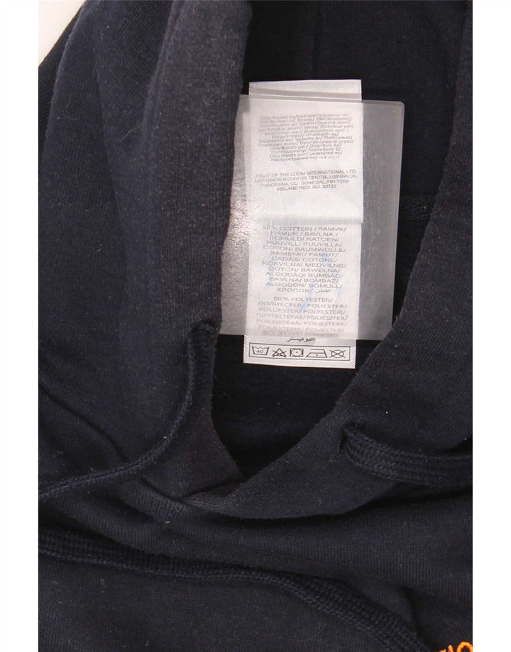 Russell Athletic Mens Hoodie Jumper Medium Navy Blue Cotton