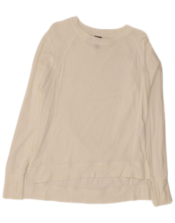 Sweaty Betty Womens Oversized Top Long Sleeve UK 6 XS White Cotton