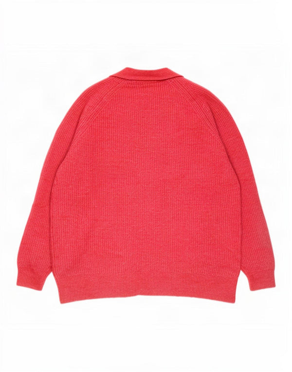 Marks & Spencer Womens Cardigan Sweater UK 16 Large Pink Flecked Acrylic