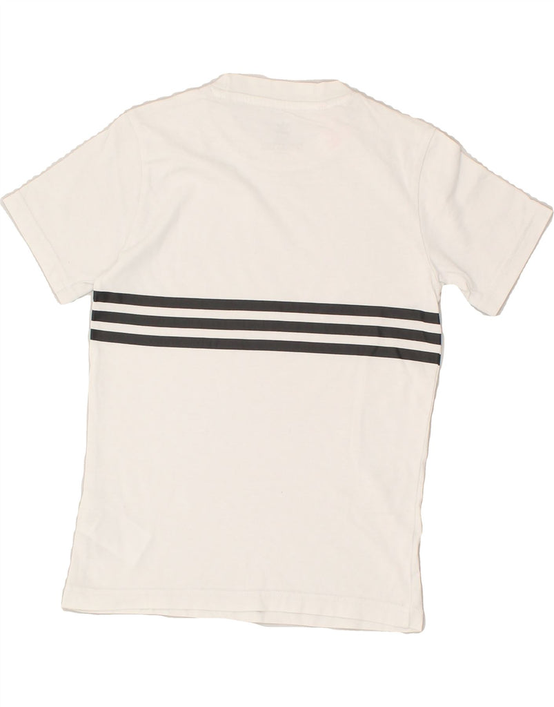 ADIDAS Boys Graphic T-Shirt Top 7-8 Years XS White Cotton | Vintage Adidas | Thrift | Second-Hand Adidas | Used Clothing | Messina Hembry 