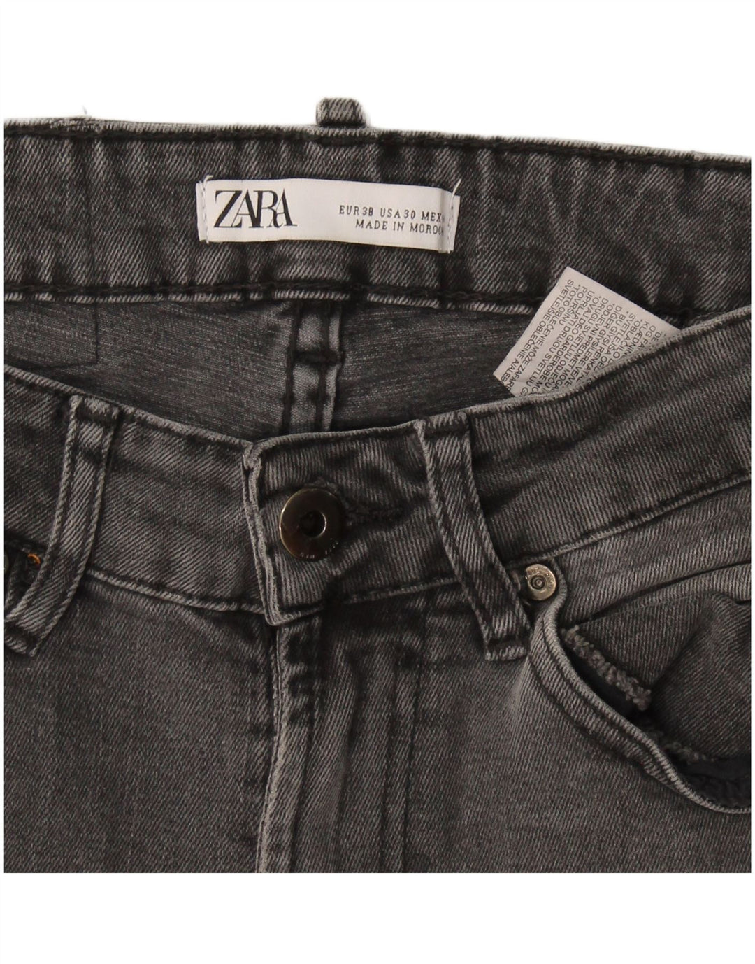 Zara Mens Skinny Jeans EU 38 Small W30 L28 Grey