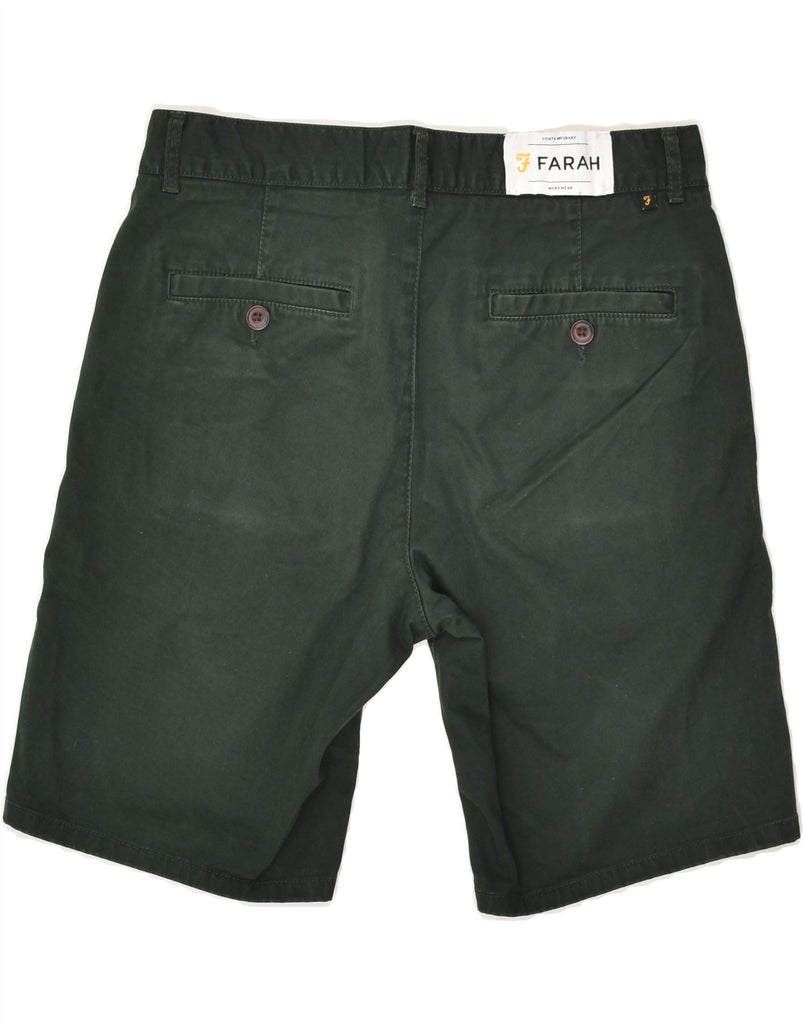 FARAH Mens Chino Shorts W29 Small Green Cotton | Vintage Farah | Thrift | Second-Hand Farah | Used Clothing | Messina Hembry 