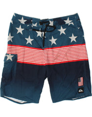 QUIKSILVER Mens Graphic Swimming Shorts Large Navy Blue USA