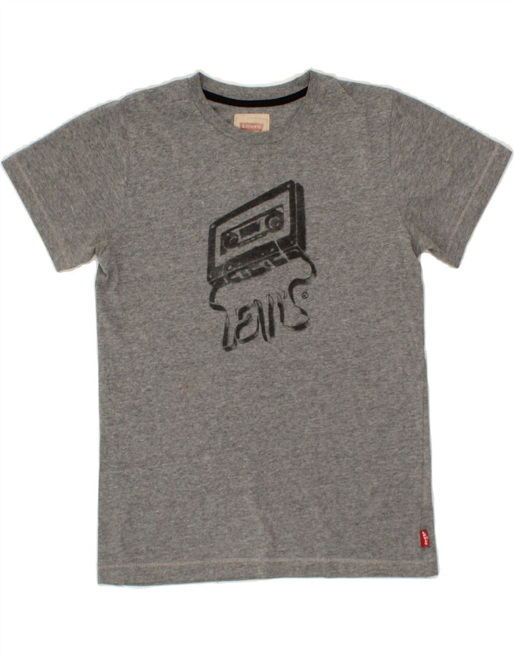 LEVI'S Boys Graphic T-Shirt Top 11-12 Years Grey Cotton Vintage Levi's and Second-Hand Levi's from Messina Hembry 