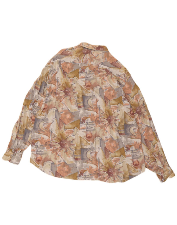 VINTAGE Mens Abstract Pattern Shirt Large Multicoloured