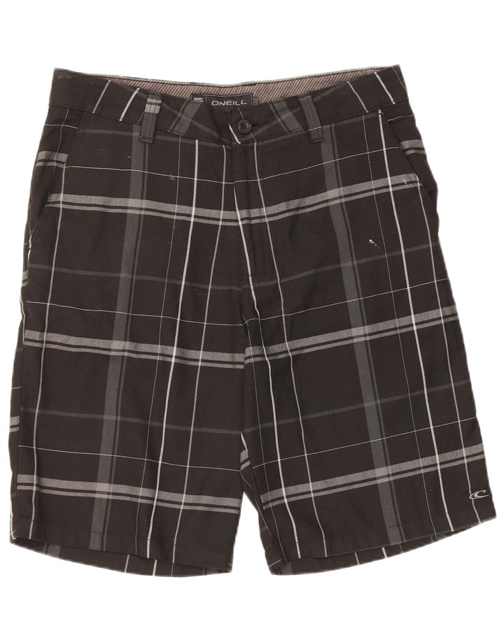 O'Neill Womens Chino Shorts W32 Medium Black Check Polyester
