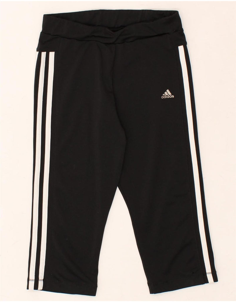 ADIDAS Girls Climalite Capri Tracksuit Trousers 11-12 Years Black | Vintage Adidas | Thrift | Second-Hand Adidas | Used Clothing | Messina Hembry 