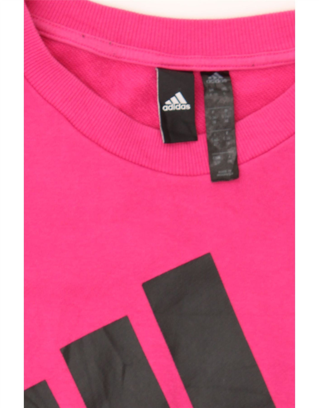 ADIDAS Womens Oversized Sweatshirt Jumper UK 8/10 Small Pink Colourblock Vintage Adidas and Second-Hand Adidas from Messina Hembry 