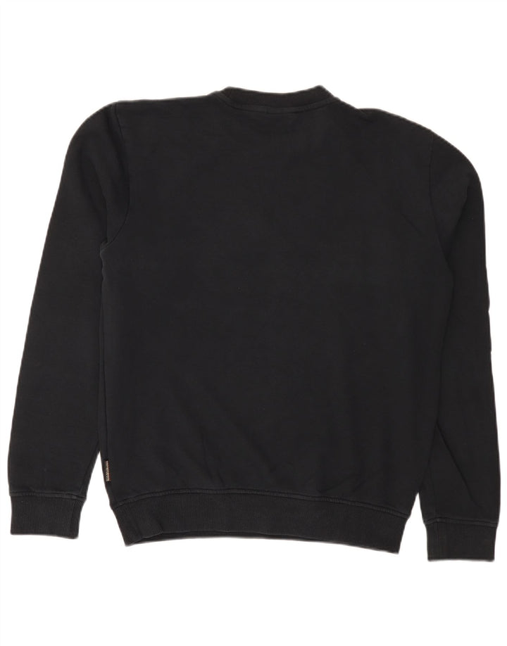 Napapijri Mens Sweatshirt Jumper Small Black Cotton