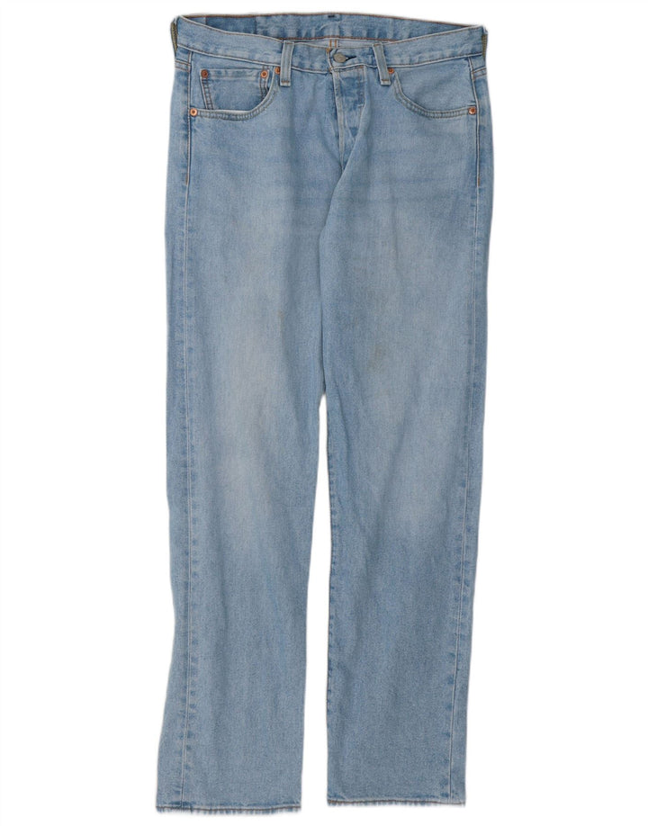 Levi's Mens 501 Straight Jeans W32 L32 Blue Cotton