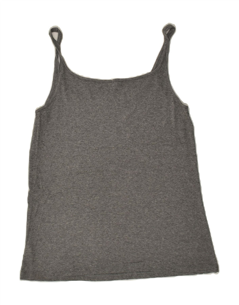 J. CREW Womens Cami Top UK 18 XL Grey Cotton | Vintage J. Crew | Thrift | Second-Hand J. Crew | Used Clothing | Messina Hembry 