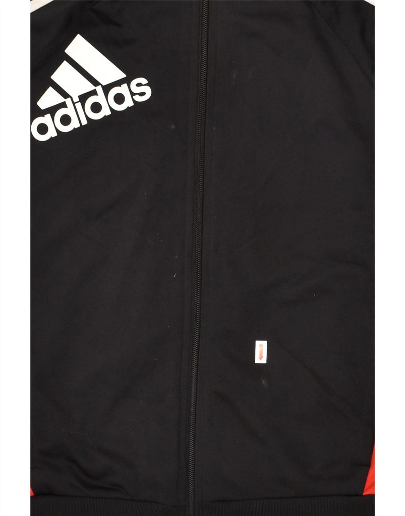 ADIDAS Boys Tracksuit Top Jacket 11-12 Years Black Polyester | Vintage Adidas | Thrift | Second-Hand Adidas | Used Clothing | Messina Hembry 