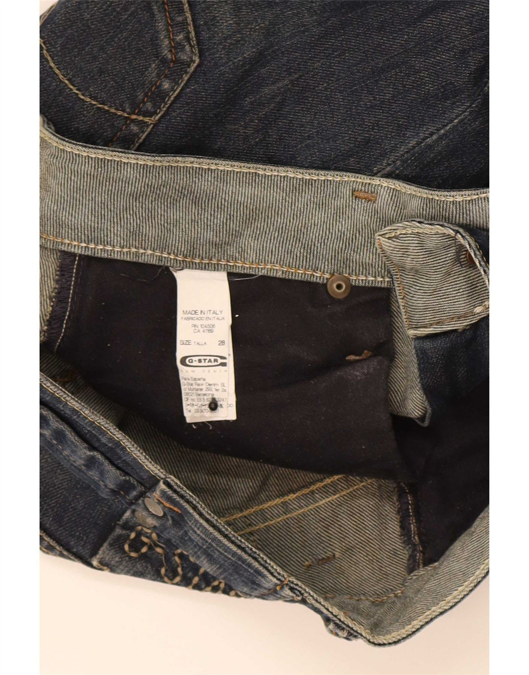 G-Star Womens Cropped Jeans W28 L25 Navy Blue Cotton