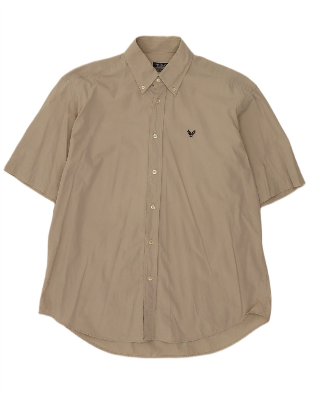 Avirex Mens Short Sleeve Shirt Large Beige