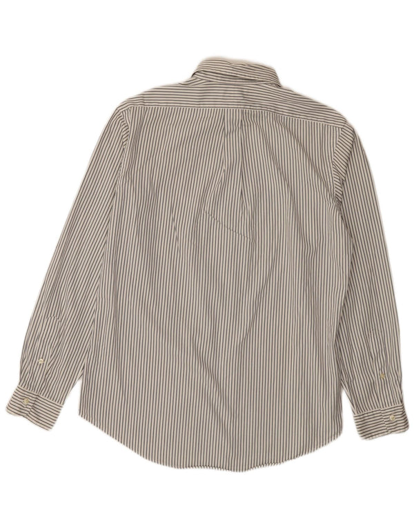 Polo Ralph Lauren Mens Custom Fit Shirt Large Grey Pinstripe Cotton