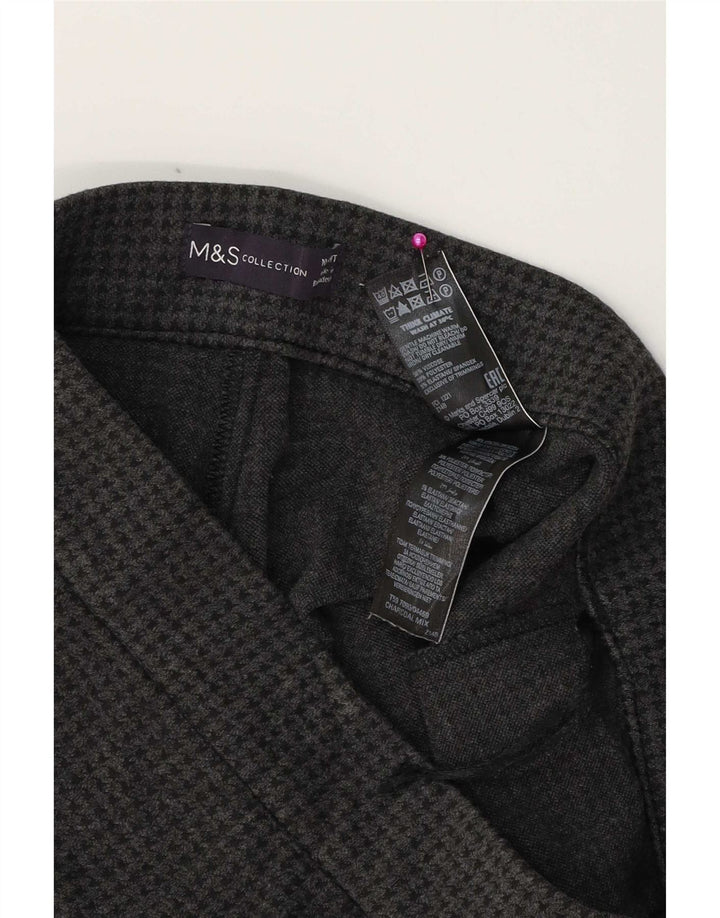 Marks & Spencer Womens Leggings UK 10 Small W28 L23 Grey Houndstooth
