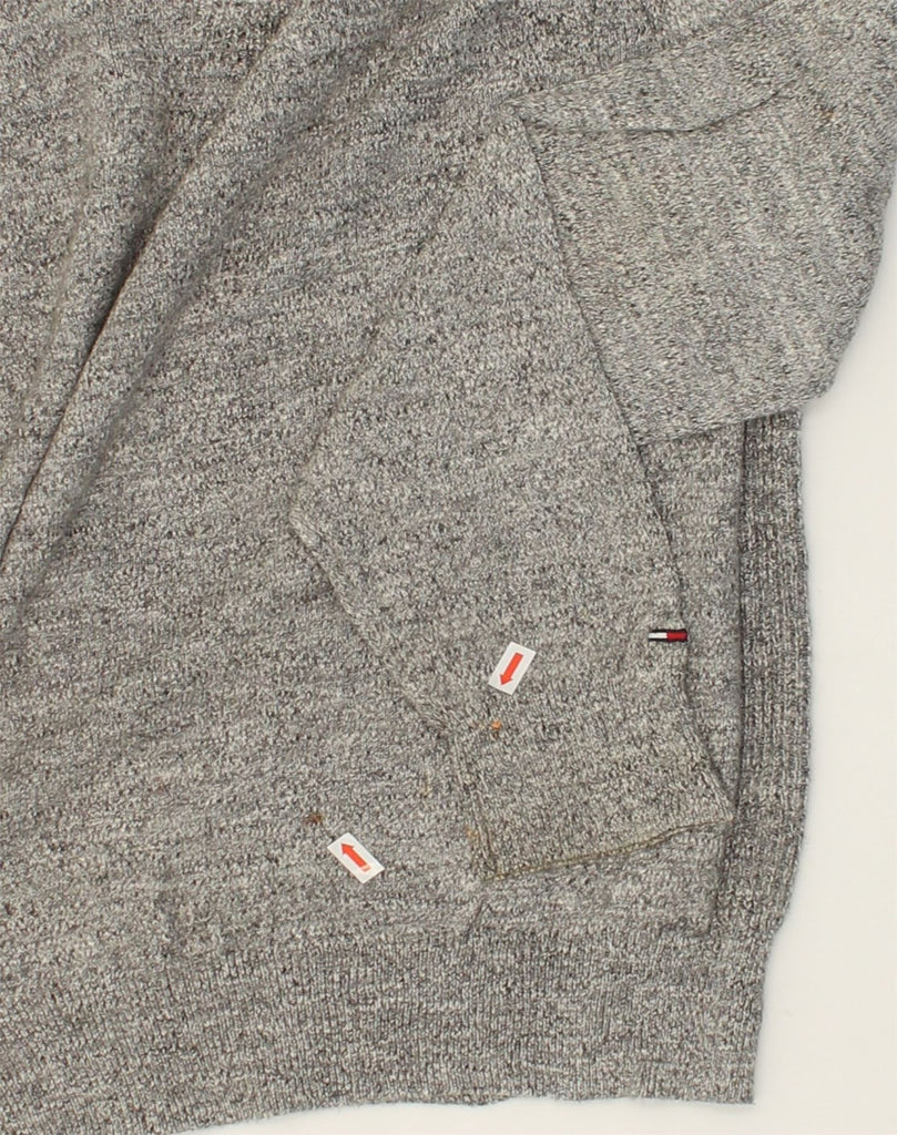 TOMMY HILFIGER Mens Crew Neck Jumper Sweater Small Grey Flecked Cotton | Vintage Tommy Hilfiger | Thrift | Second-Hand Tommy Hilfiger | Used Clothing | Messina Hembry 