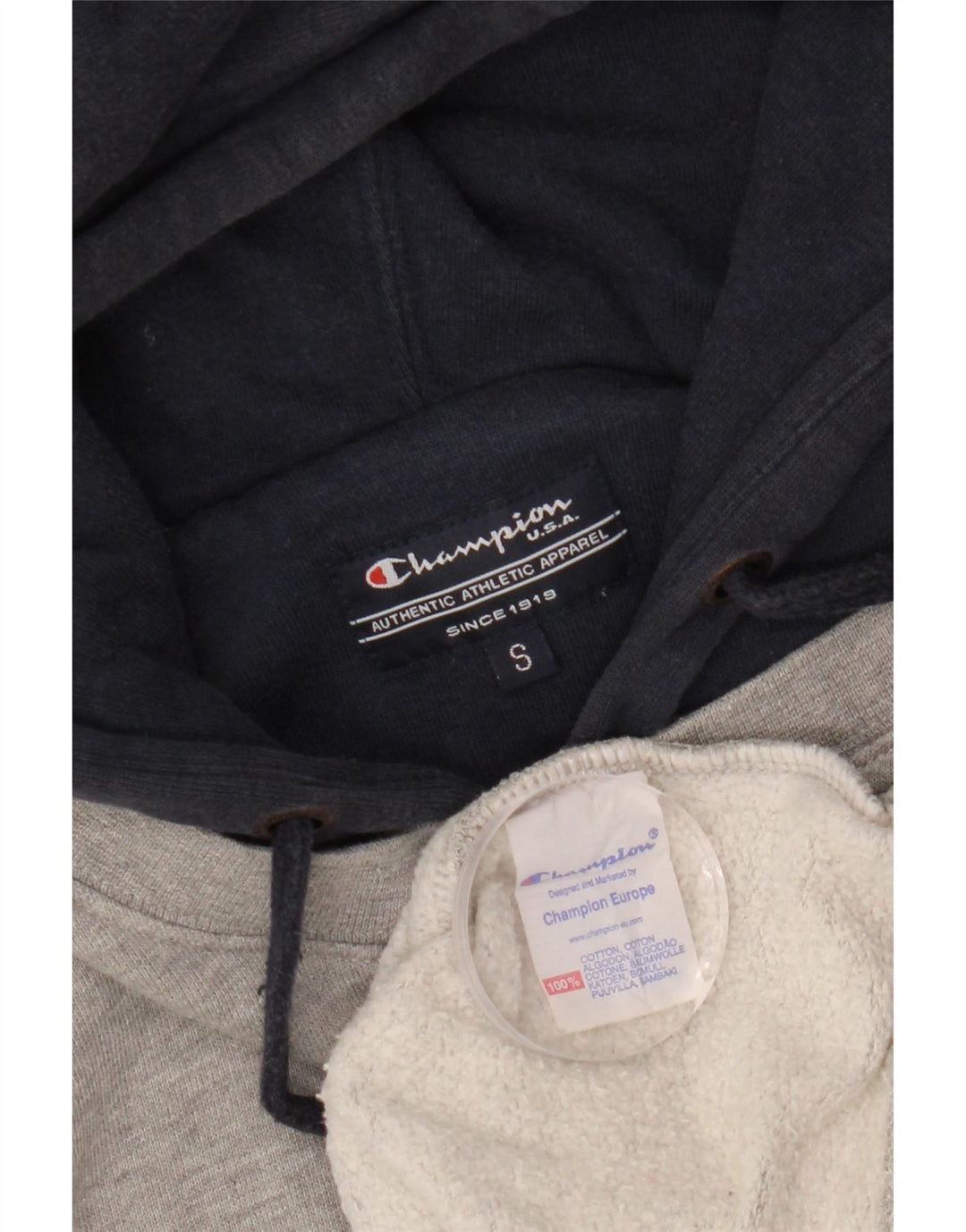 Champion Mens Alabama Graphic Hoodie Jumper Small Grey Colourblock Cotton