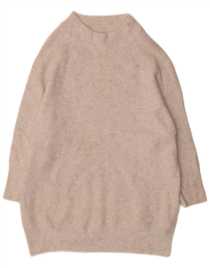 Topshop Womens Jumper Dress UK 10 Small White Polyester