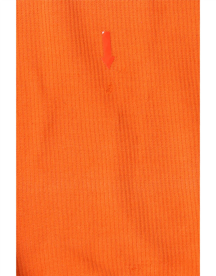 ENGBERS Mens Zip Neck Jumper Sweater Large Orange Cotton Vintage Engbers and Second-Hand Engbers from Messina Hembry 