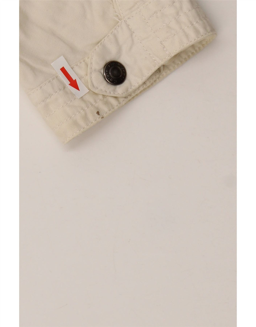 Calvin Klein Jeans Womens Utility Jacket UK 16 Large Off White Cotton