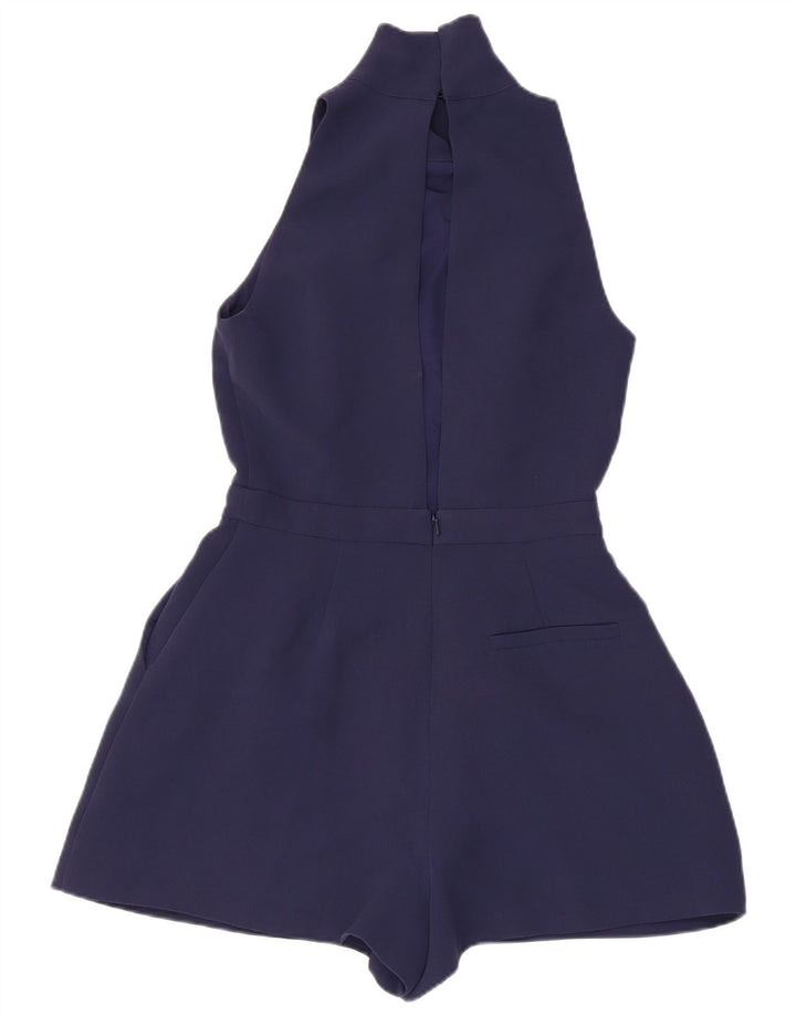 Reiss Womens Sleeveless Playsuit UK 8 Small Navy Blue Polyester