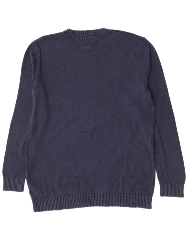 Tommy Hilfiger Mens Crew Neck Jumper Sweater 2XL Navy Blue Classic