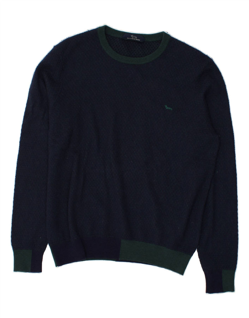 HARMONT & BLAINE Womens Crew Neck Jumper Sweater UK 16 Large Navy Blue | Vintage Harmont & Blaine | Thrift | Second-Hand Harmont & Blaine | Used Clothing | Messina Hembry 