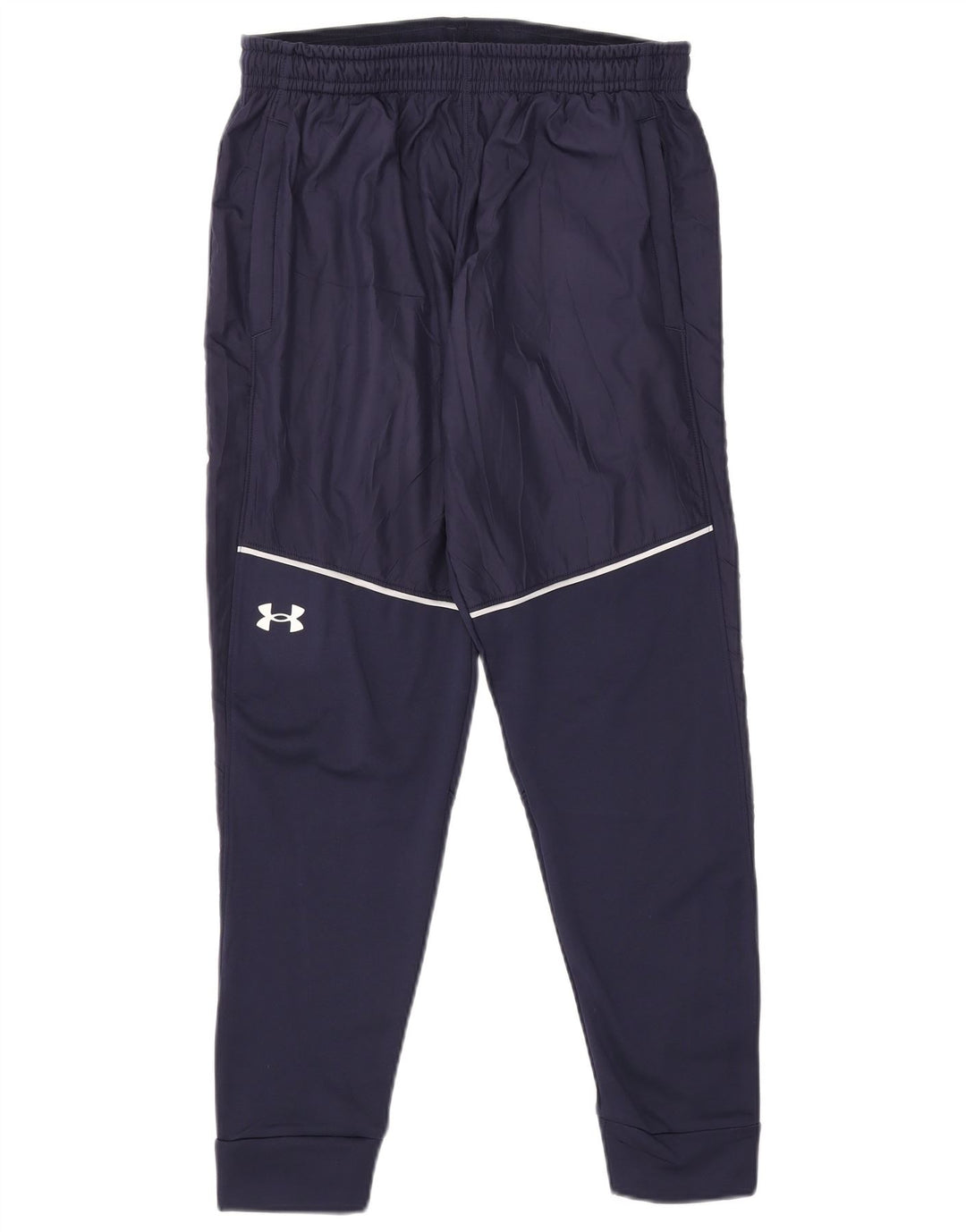 Under Armour Mens Graphic Tracksuit Trousers Joggers Medium Navy Blue