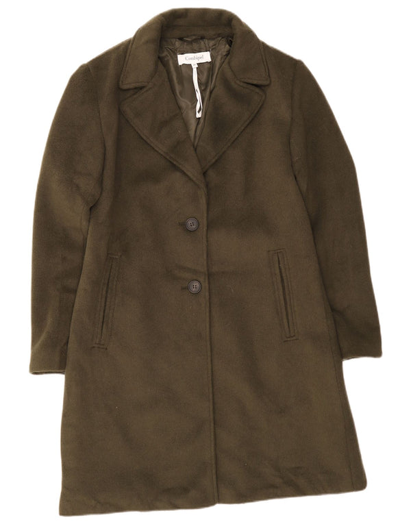 Conbipel Mens Overcoat IT 46 Small Khaki Polyester