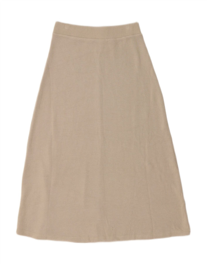 Zara Womens Midi Skirt Small W26 Beige