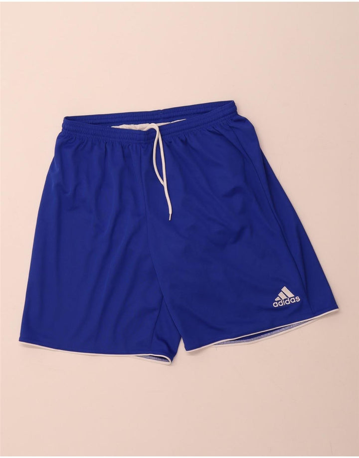 ADIDAS Mens Climalite Sport Shorts Large  Blue Polyester